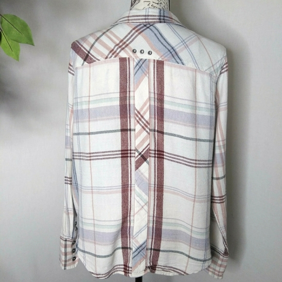 Free People"Wesley" Plaid Print Top - Picture 6 of 8
